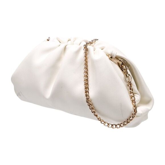 UNDERSTATED LEATHER Crescent Clutch in Ivory - Picture 4 of 12